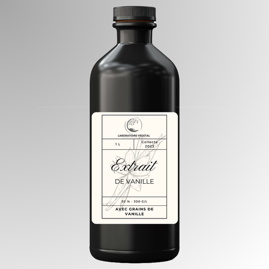 Extrait de vanille de Bourbon Madagascar avec ou sans grain pour Professionnel et Industriel TTC 100gr/L à 400gr/L
