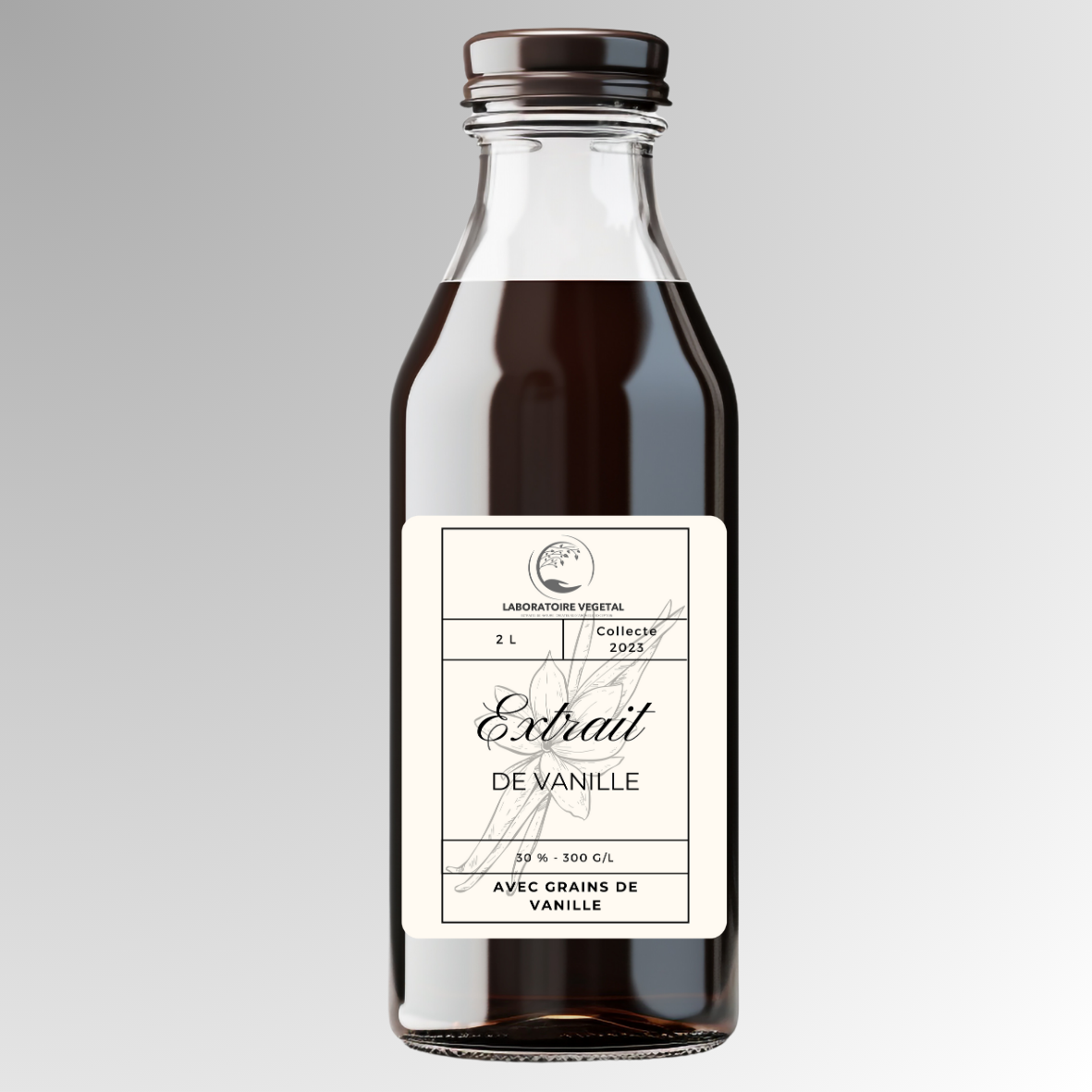 Extrait de vanille Bourbon Madagascar avec ou sans grain pour Professionnel et Industriel 100g/L - 400g/L TTC