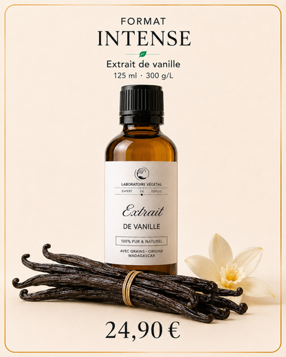Extrait de vanille Bourbon Madagascar format intense 125 ml